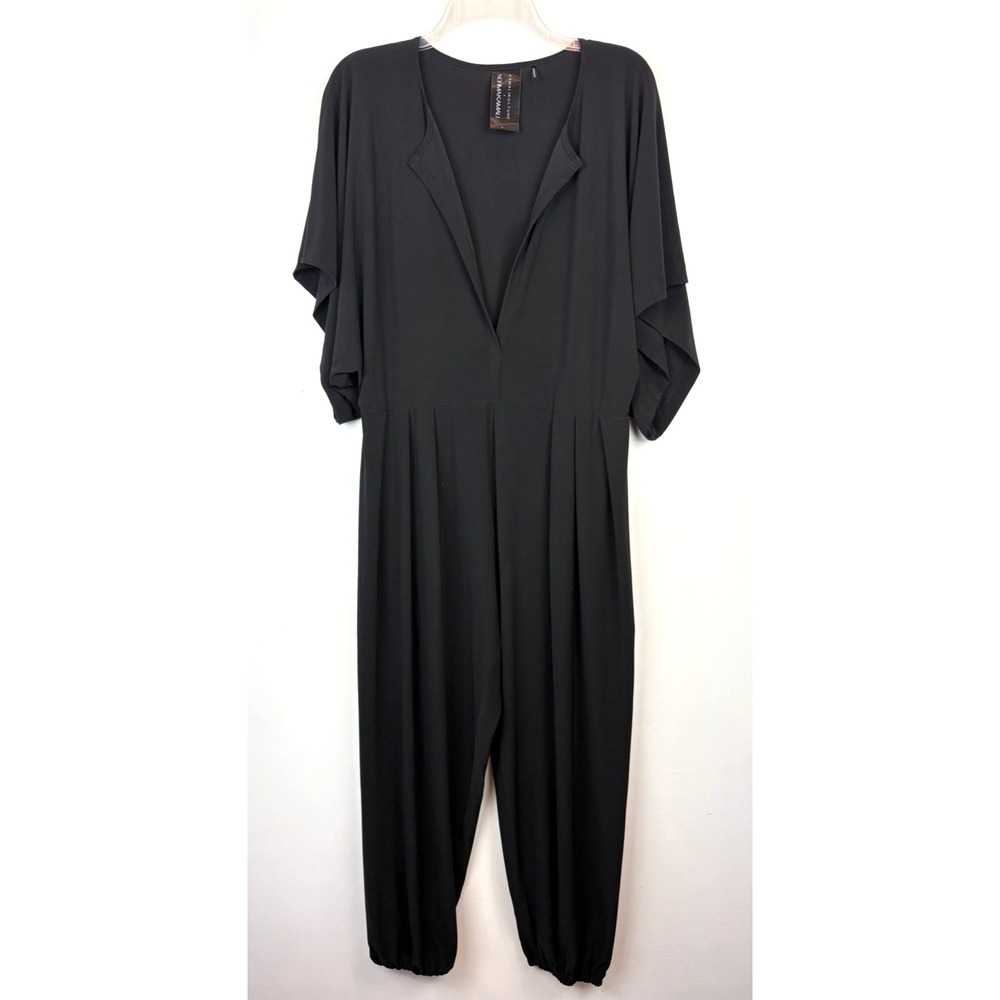 Norma Kamali Blac Jumpsuit Womens Large Jogger Event Career Classy Old Money
